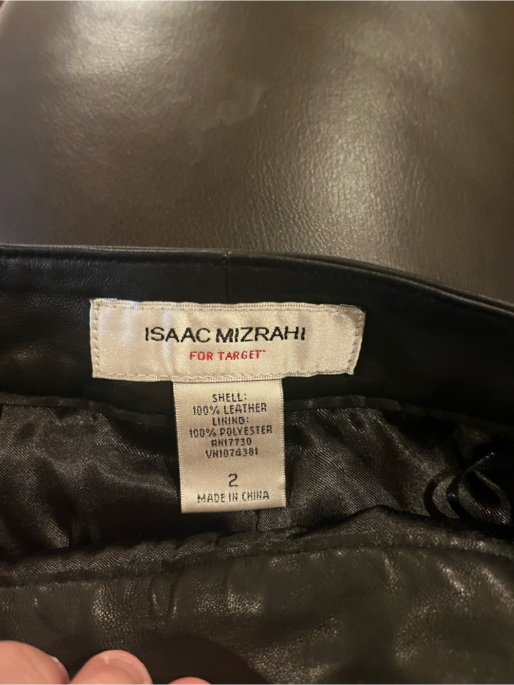Isaac Mizrahi Genuine Leather Skirt Sz 2 - Picture 10 of 11